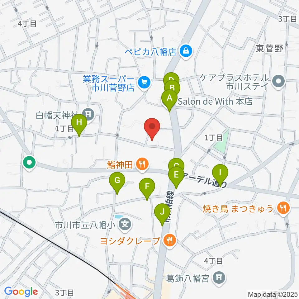 ハーティスト・ミュージック周辺の駐車場・コインパーキング一覧地図