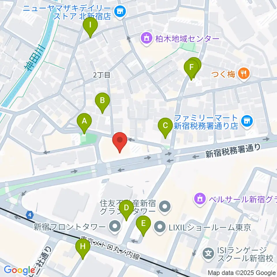 新宿村スタジオ周辺の駐車場・コインパーキング一覧地図