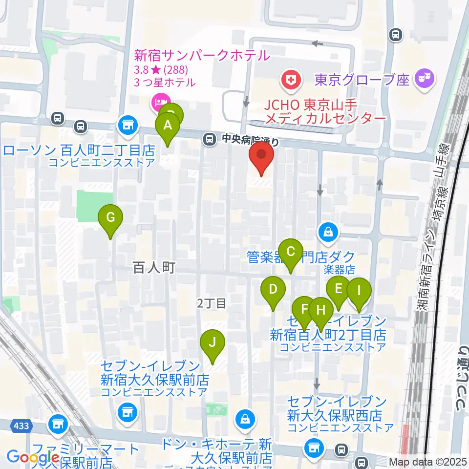 STUDIO VIRTUOSI周辺の駐車場・コインパーキング一覧地図