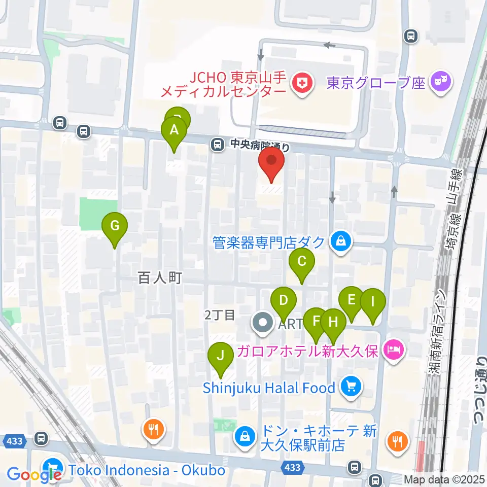 STUDIO VIRTUOSI周辺の駐車場・コインパーキング一覧地図