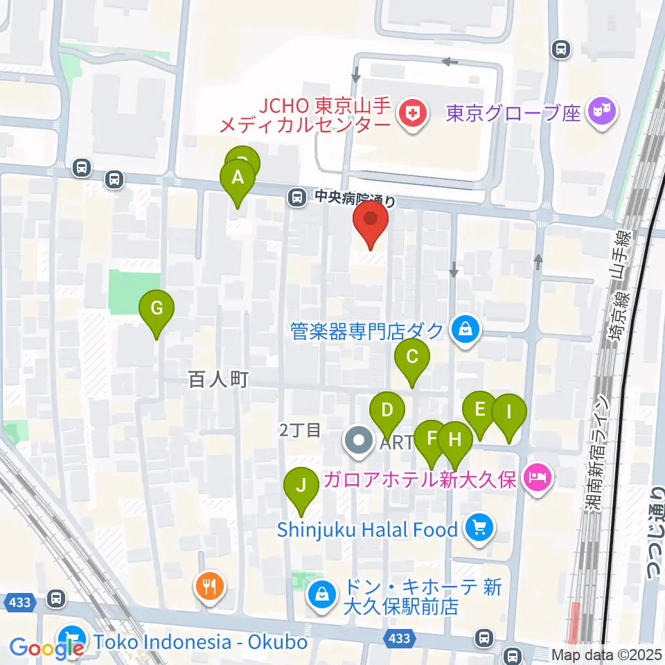 STUDIO VIRTUOSI周辺の駐車場・コインパーキング一覧地図