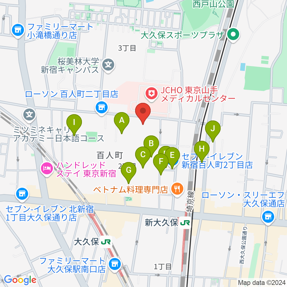 スタジオ ヴィルトゥオージ周辺の駐車場・コインパーキング一覧地図