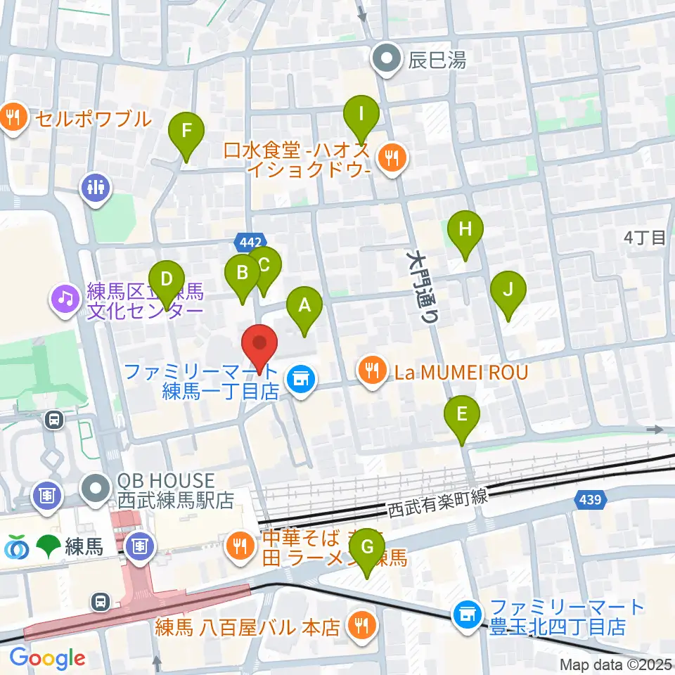 スタジオマザーハウス練馬店周辺の駐車場・コインパーキング一覧地図