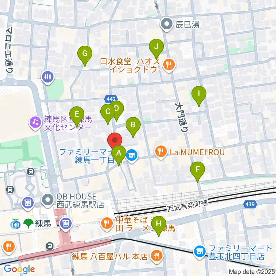スタジオマザーハウス練馬店周辺の駐車場・コインパーキング一覧地図