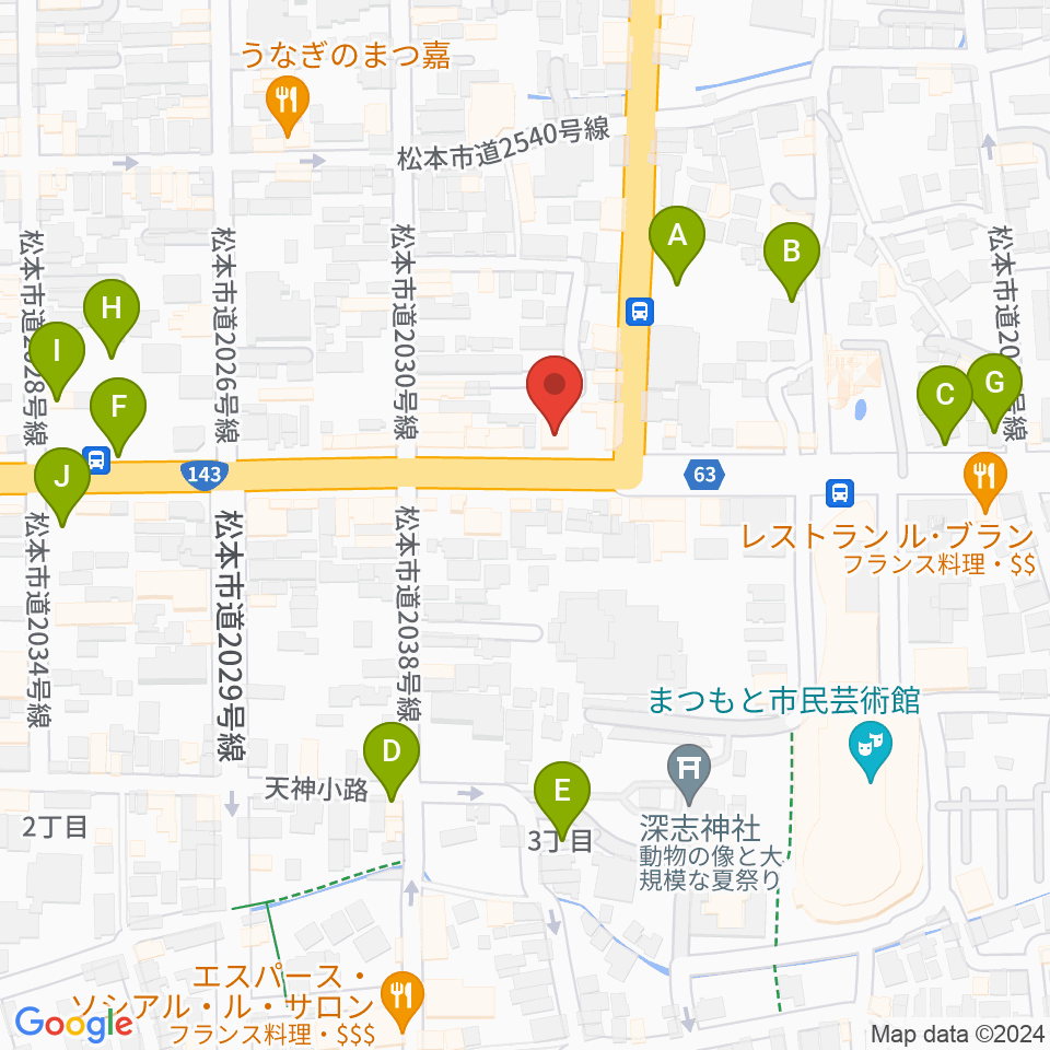 コダマ楽器周辺の駐車場・コインパーキング一覧地図