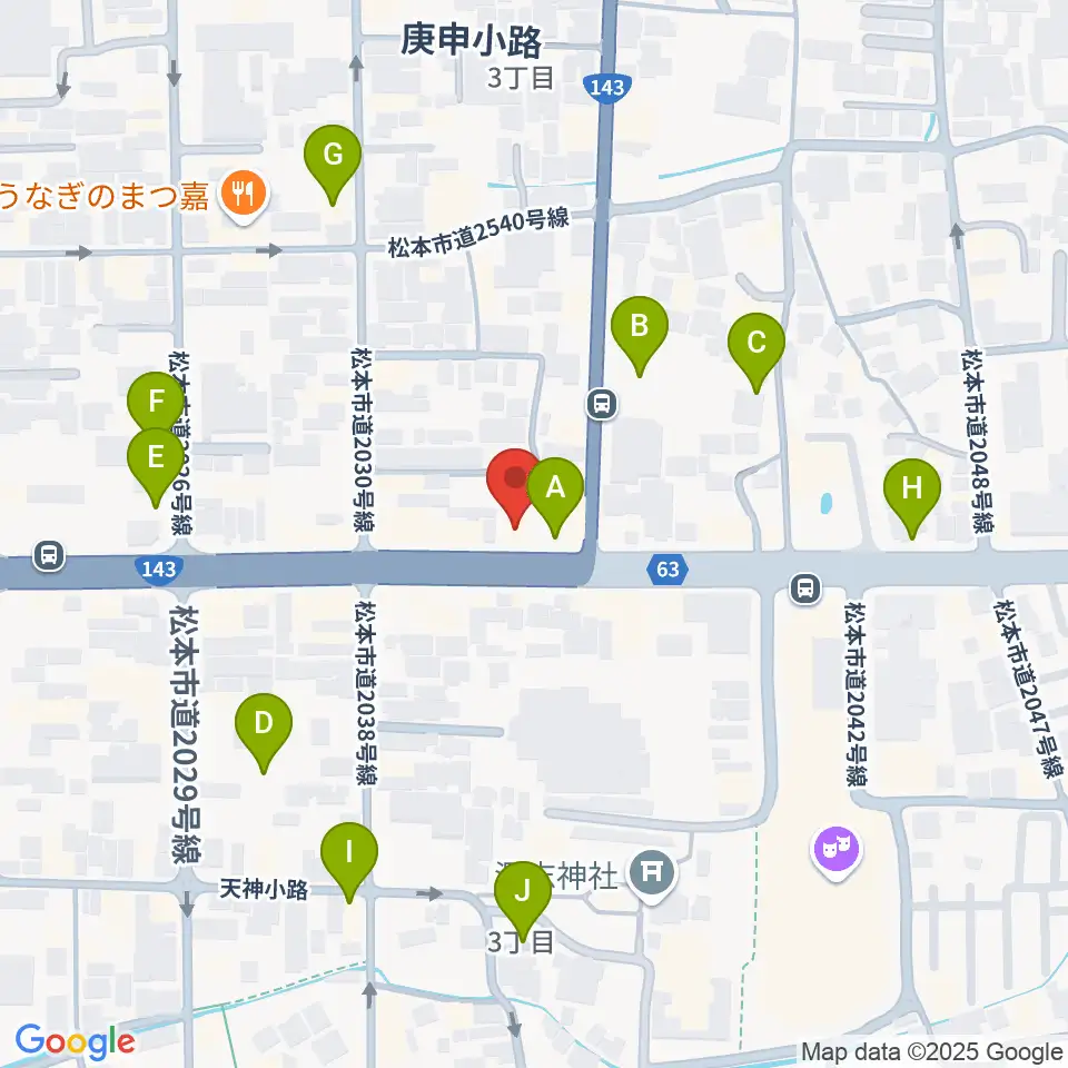 コダマ楽器周辺の駐車場・コインパーキング一覧地図