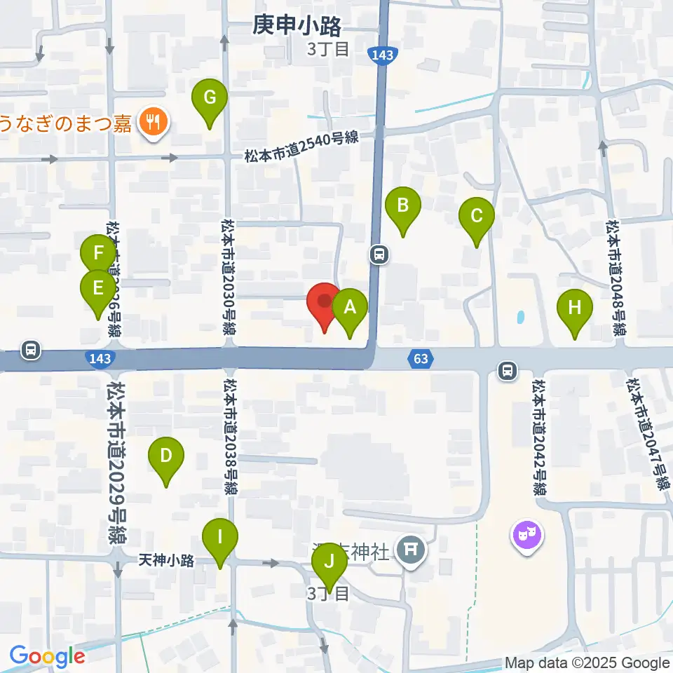 コダマ楽器周辺の駐車場・コインパーキング一覧地図