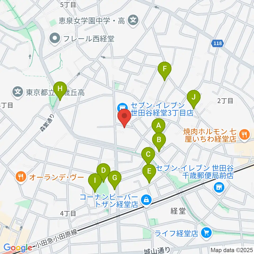 カルラホール周辺の駐車場・コインパーキング一覧地図
