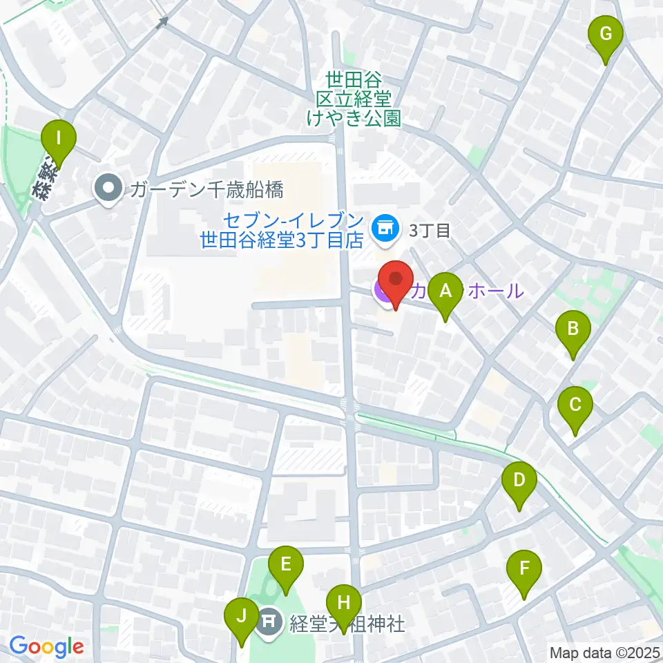 カルラホール周辺の駐車場・コインパーキング一覧地図