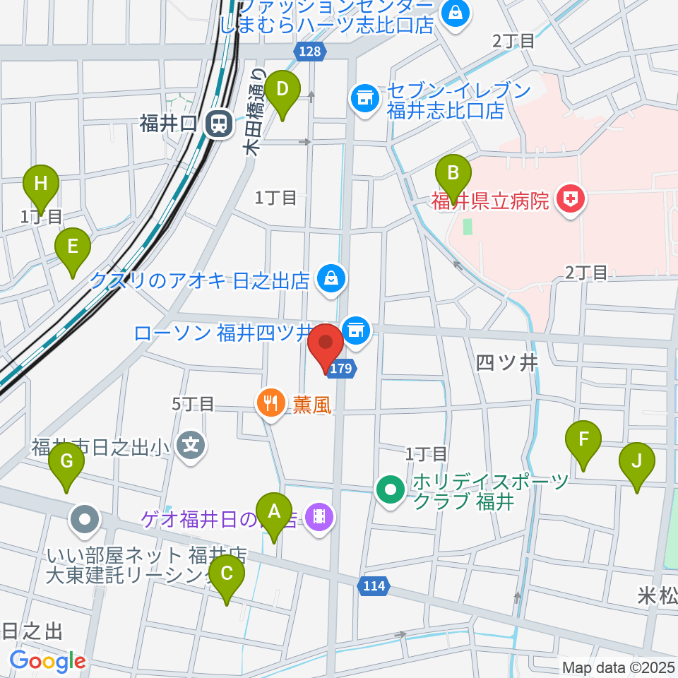 MPC楽器センター福井周辺の駐車場・コインパーキング一覧地図