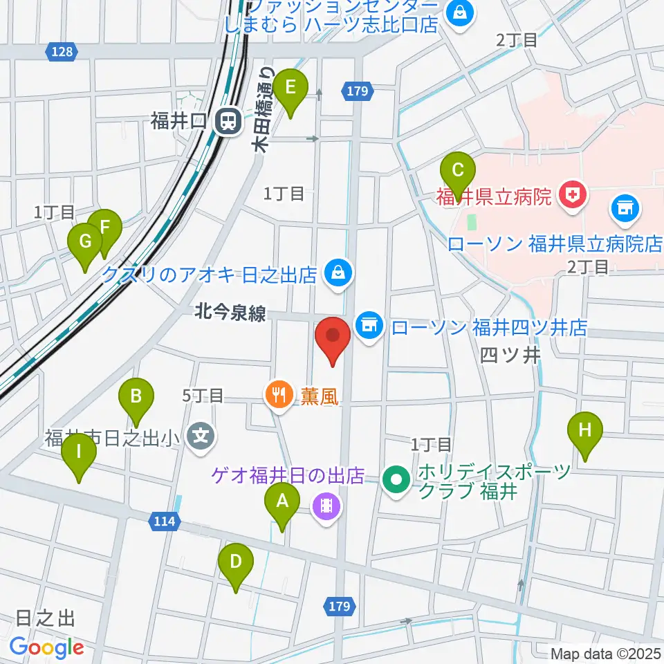 MPC楽器センター福井周辺の駐車場・コインパーキング一覧地図