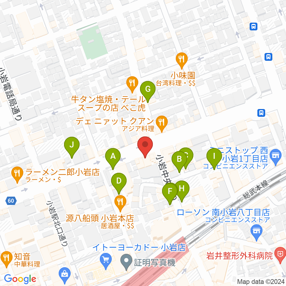 オルフェウスレコーディングスタジオ小岩店周辺の駐車場・コインパーキング一覧地図