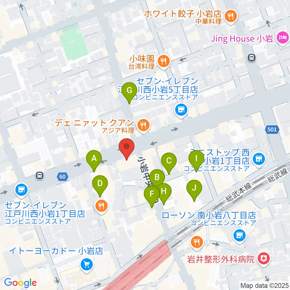 オルフェウスレコーディングスタジオ小岩店周辺の駐車場・コインパーキング一覧地図