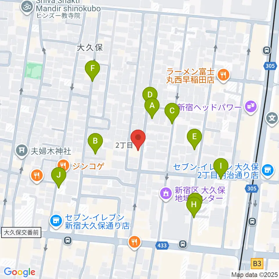 フリーダムスタジオ インフィニティー周辺の駐車場・コインパーキング一覧地図