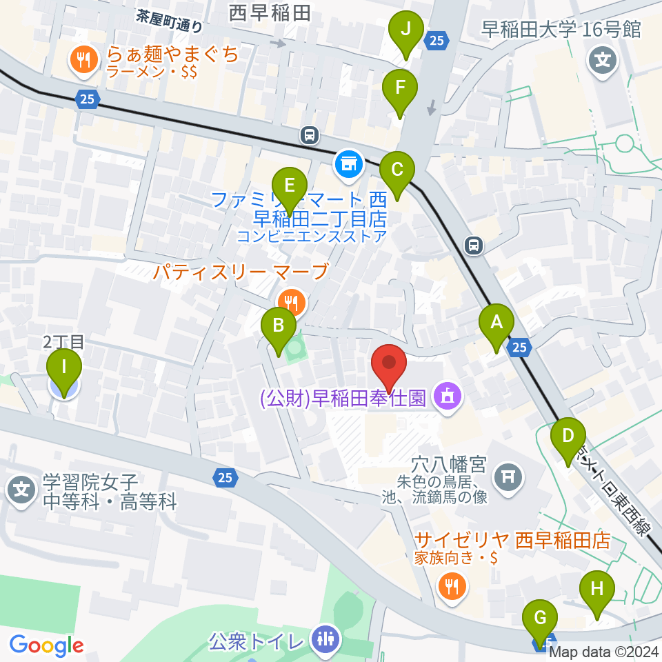 アバコスタジオ周辺の駐車場・コインパーキング一覧地図