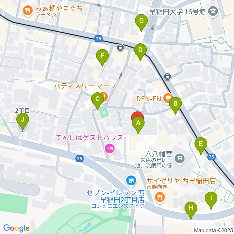 アバコスタジオ周辺の駐車場・コインパーキング一覧地図