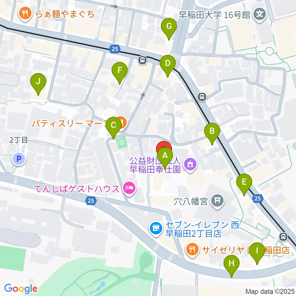 アバコスタジオ周辺の駐車場・コインパーキング一覧地図