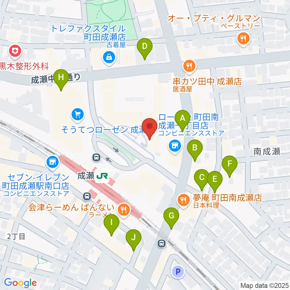 スタジオSOPIC 町田市JR成瀬駅前店周辺の駐車場・コインパーキング一覧地図