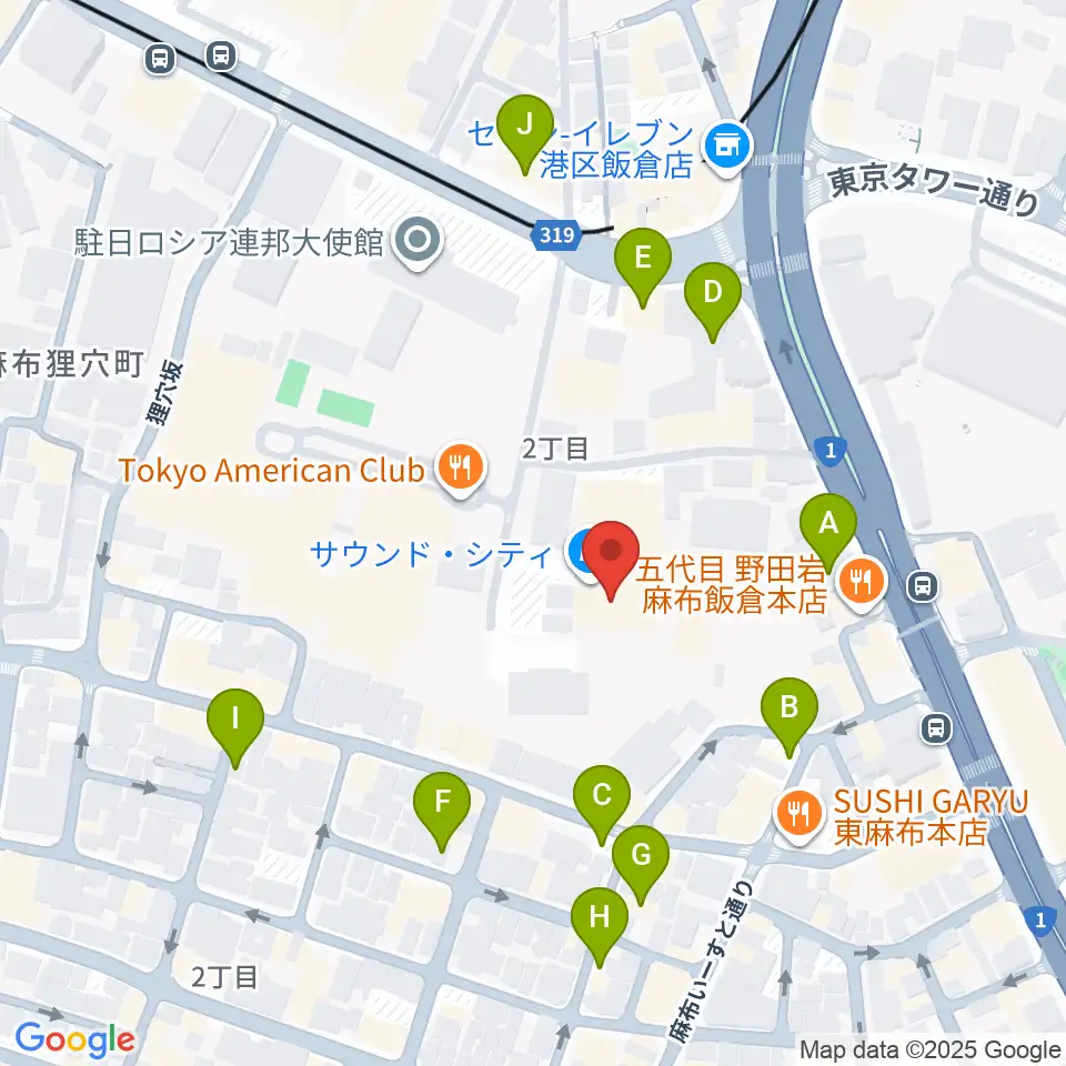 SoundCity サウンドシティ周辺の駐車場・コインパーキング一覧地図