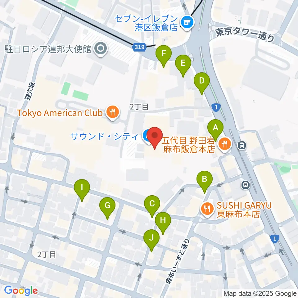 SoundCity サウンドシティ周辺の駐車場・コインパーキング一覧地図