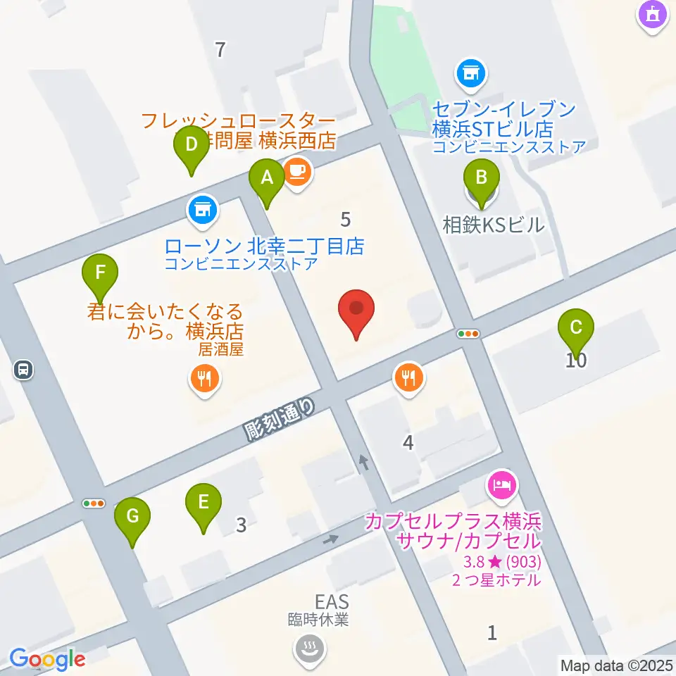 横浜センター ヤマハミュージック周辺の駐車場・コインパーキング一覧地図