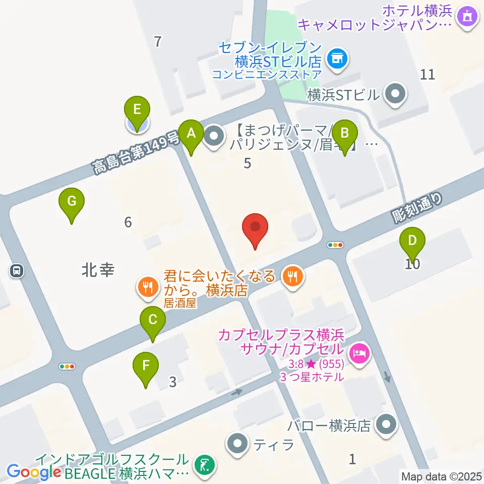 横浜センター ヤマハミュージック周辺の駐車場・コインパーキング一覧地図