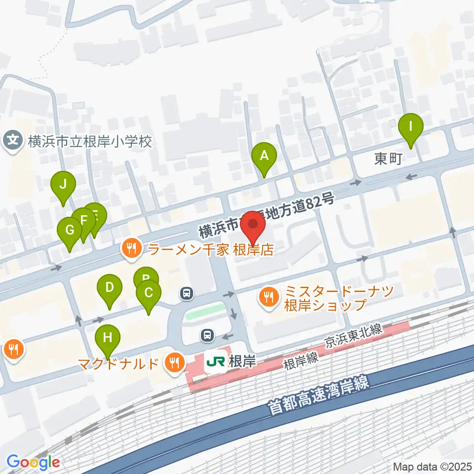 根岸センター ヤマハミュージック周辺の駐車場・コインパーキング一覧地図