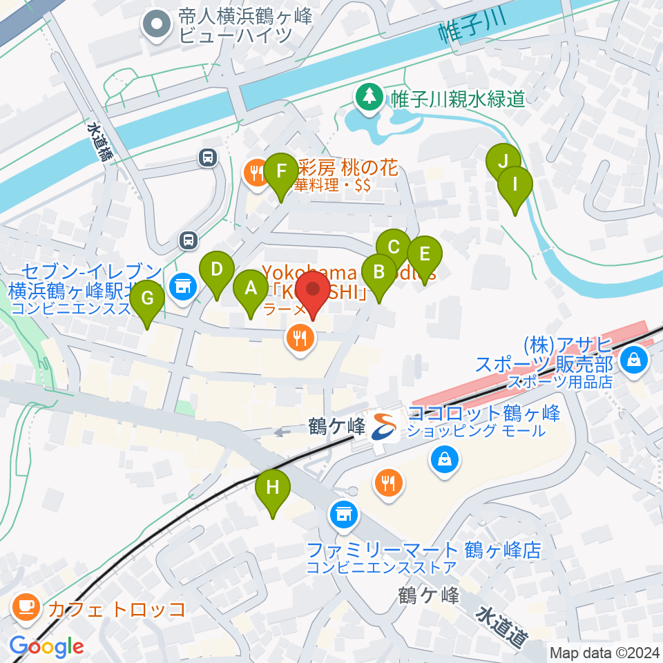 鶴ヶ峰センター ヤマハミュージック周辺の駐車場・コインパーキング一覧地図