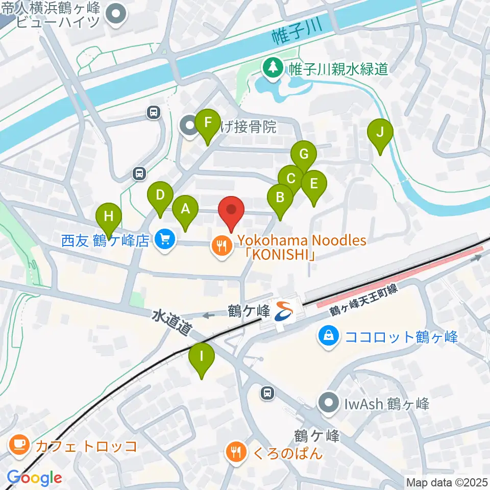 鶴ヶ峰センター ヤマハミュージック周辺の駐車場・コインパーキング一覧地図