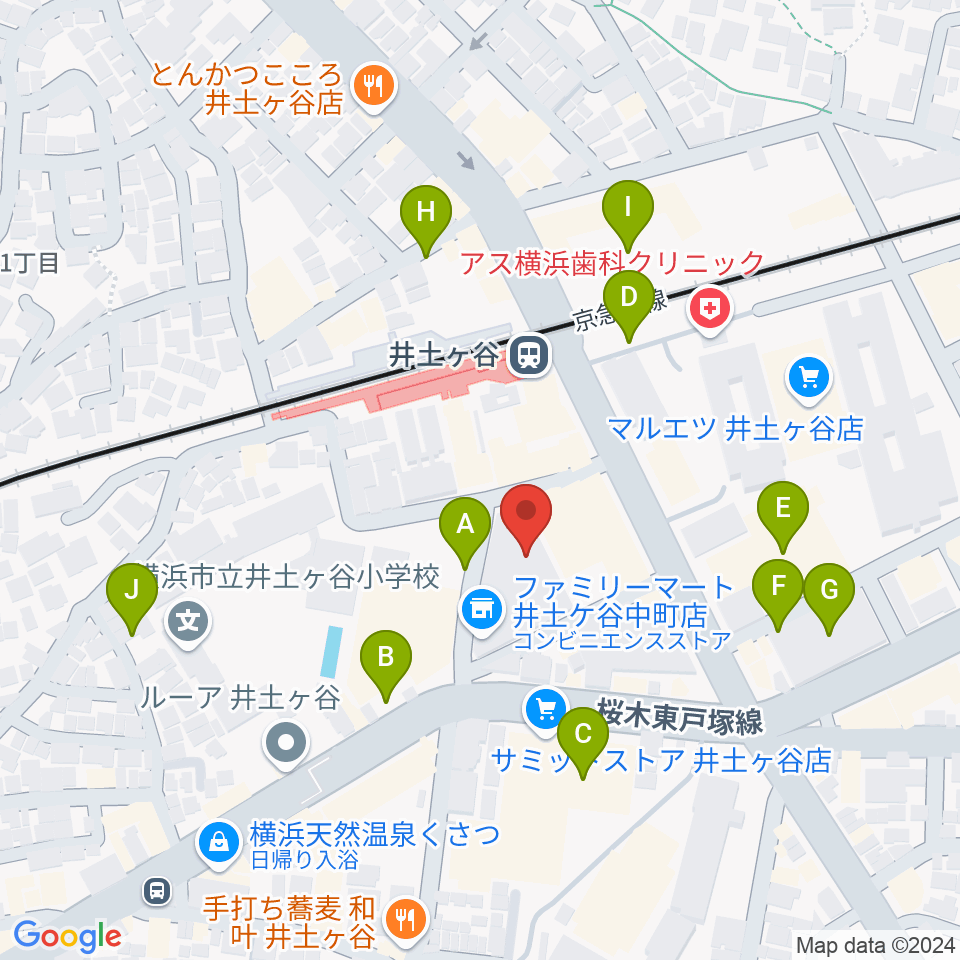 井土ヶ谷センター ヤマハミュージック周辺の駐車場・コインパーキング一覧地図