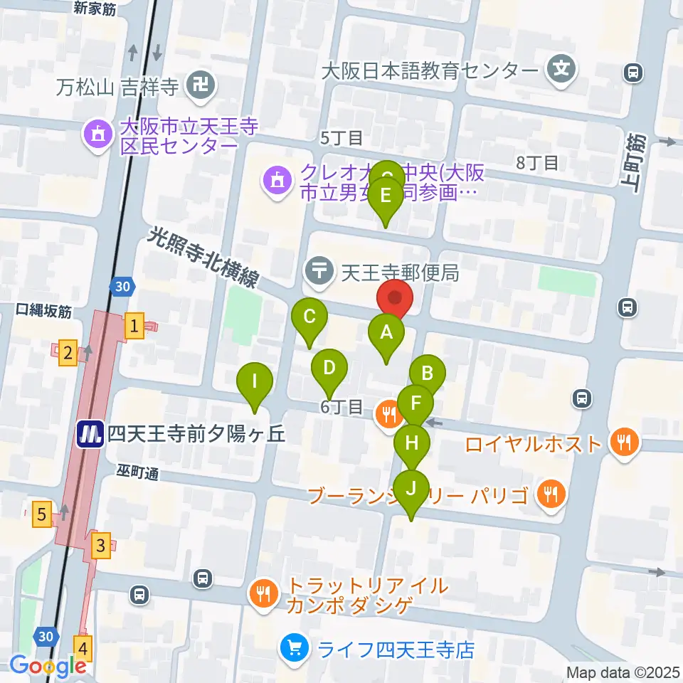 プライウッドスタジオ周辺の駐車場・コインパーキング一覧地図