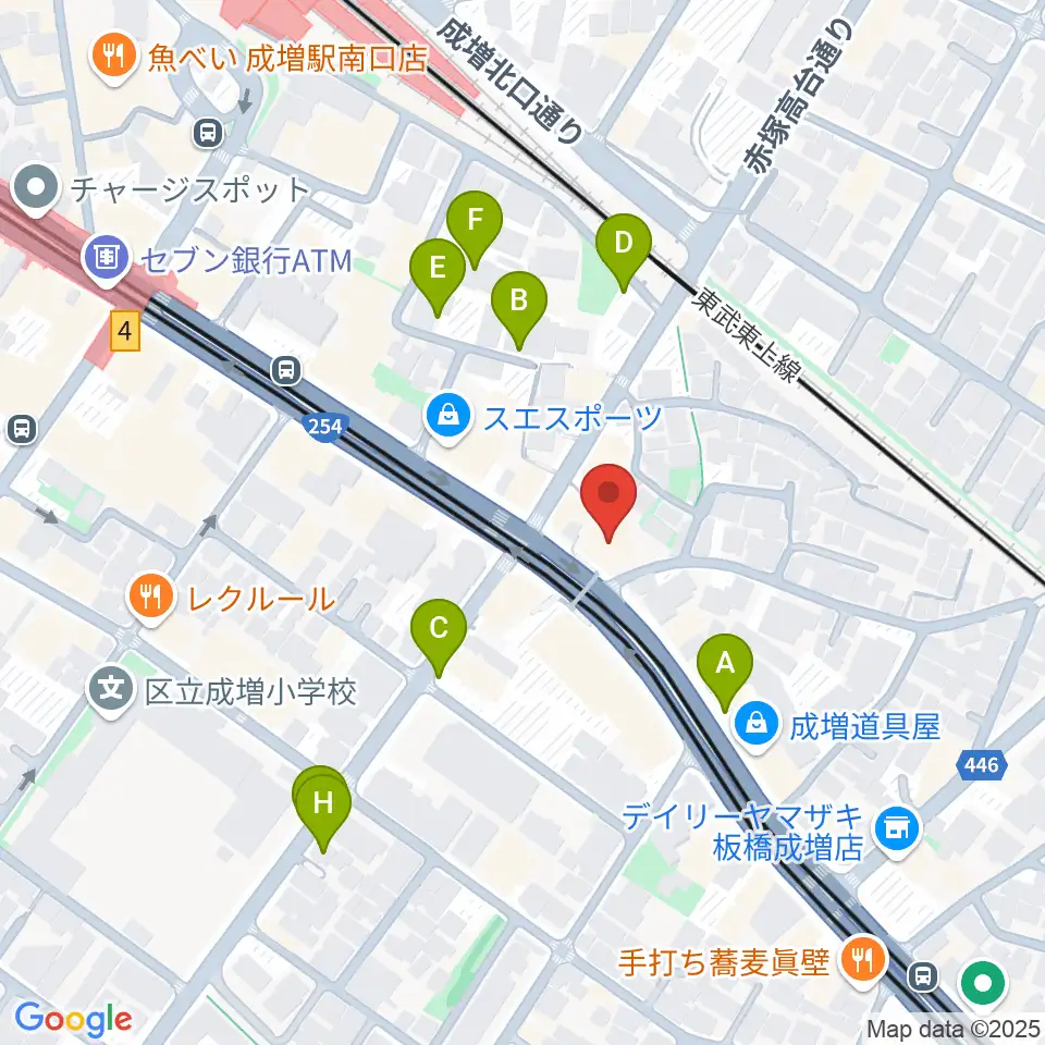 ローズマリーミュージックスクール成増教室周辺の駐車場・コインパーキング一覧地図