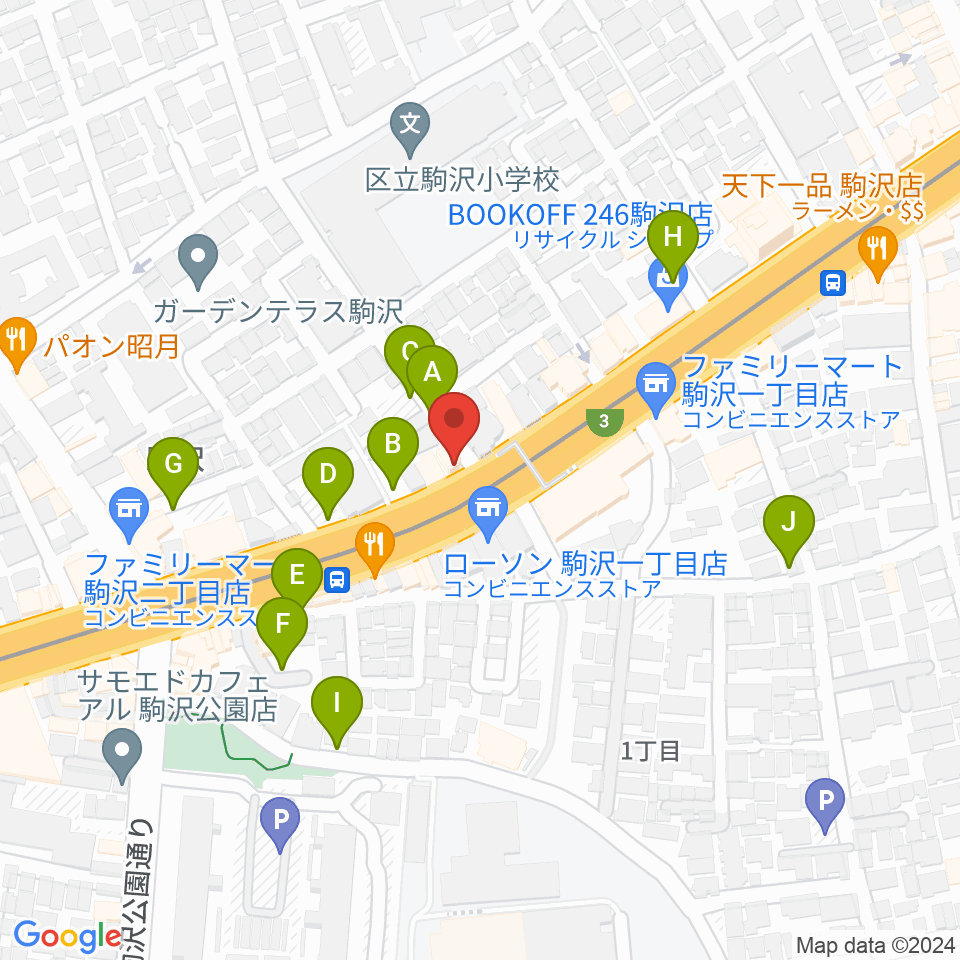 なかもり音楽教室周辺の駐車場・コインパーキング一覧地図