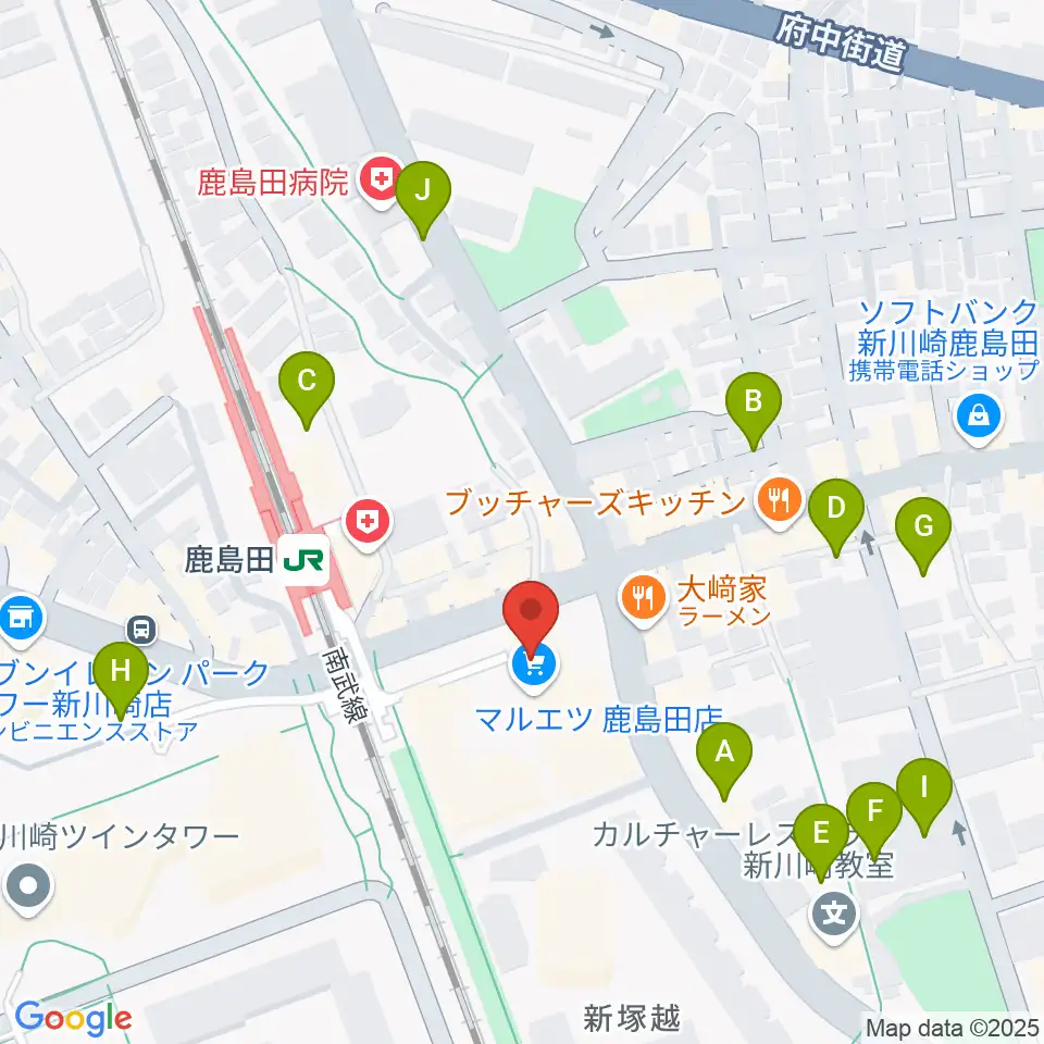 ミュージックスクール新川崎 ヤマハミュージック周辺の駐車場・コインパーキング一覧地図
