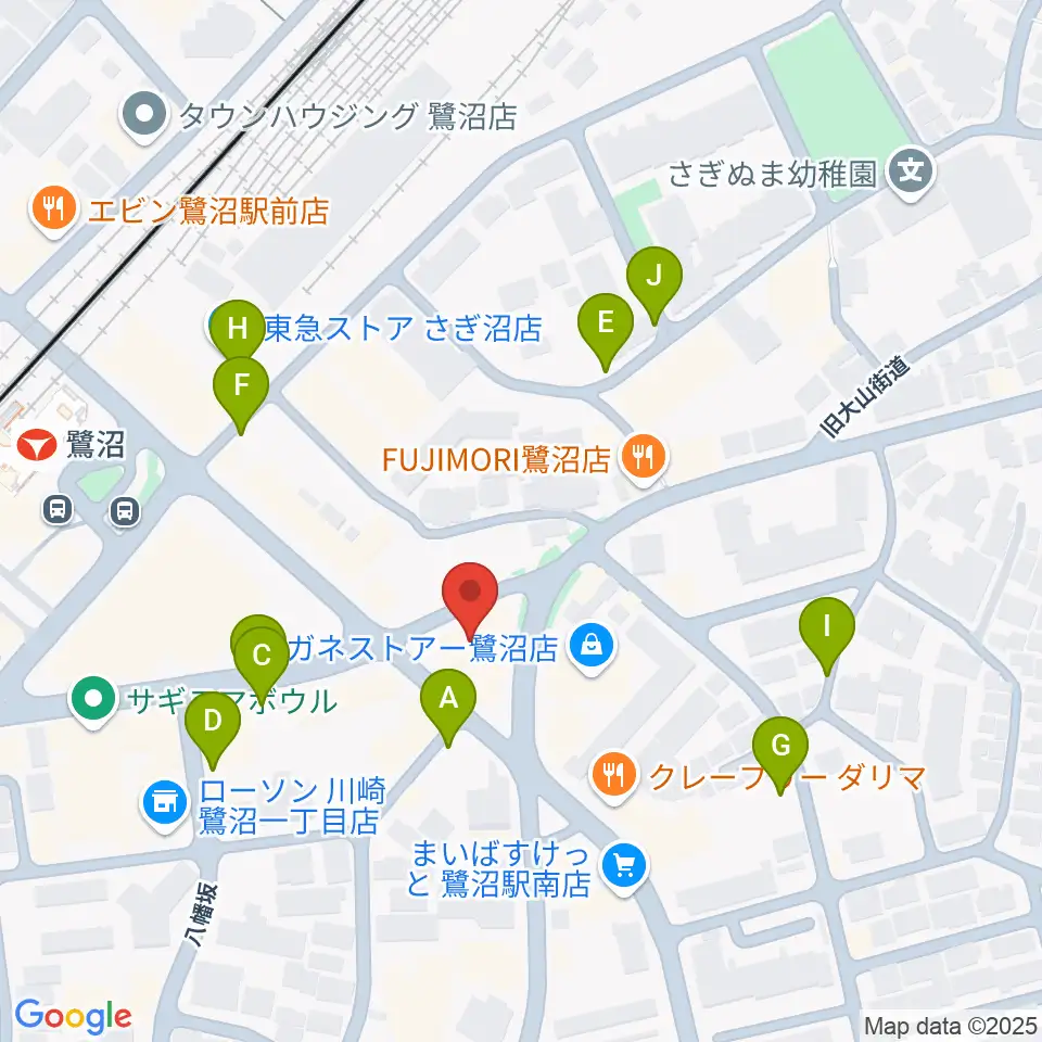 ミュージックスクール鷺沼 ヤマハミュージック周辺の駐車場・コインパーキング一覧地図
