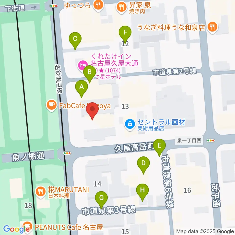 ポエポエ名古屋周辺の駐車場・コインパーキング一覧地図