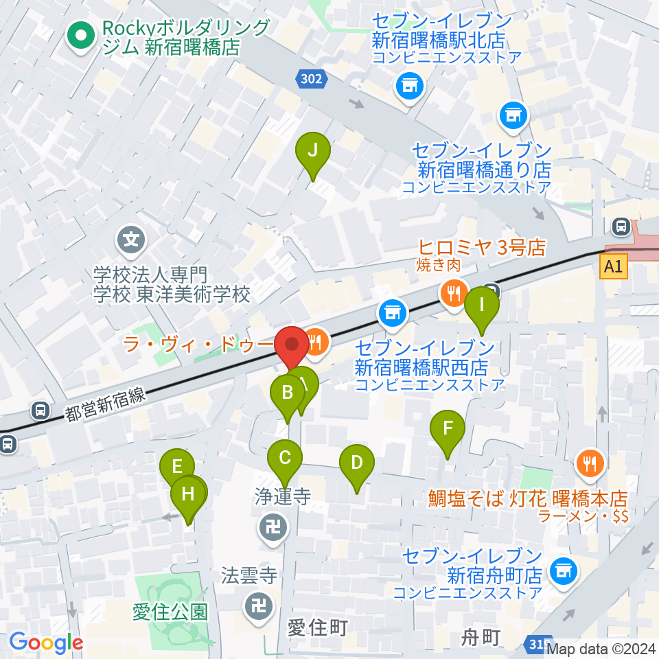 G'Seven Guitars周辺の駐車場・コインパーキング一覧地図