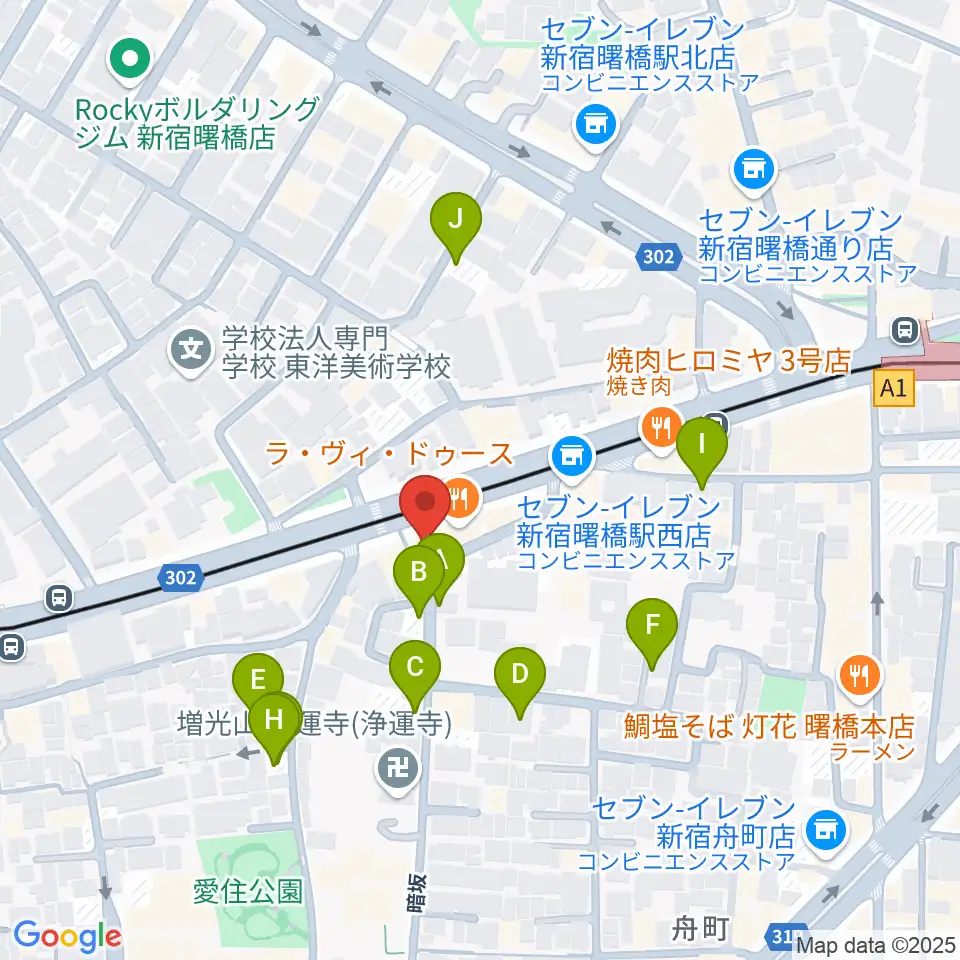 G'Seven Guitars周辺の駐車場・コインパーキング一覧地図