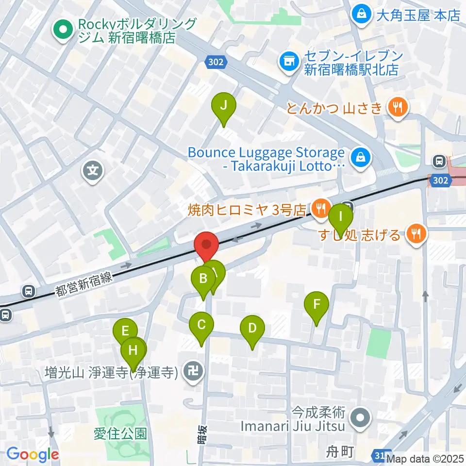 G'Seven Guitars周辺の駐車場・コインパーキング一覧地図