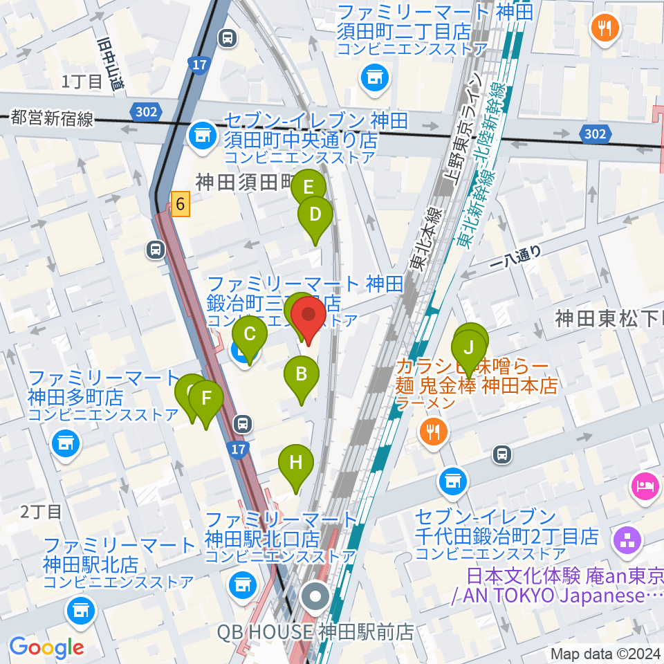 ストラト・クレイジー周辺の駐車場・コインパーキング一覧地図