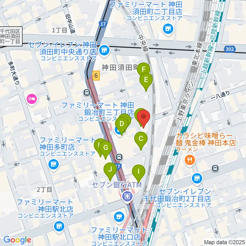 ストラト・クレイジー周辺の駐車場・コインパーキング一覧地図