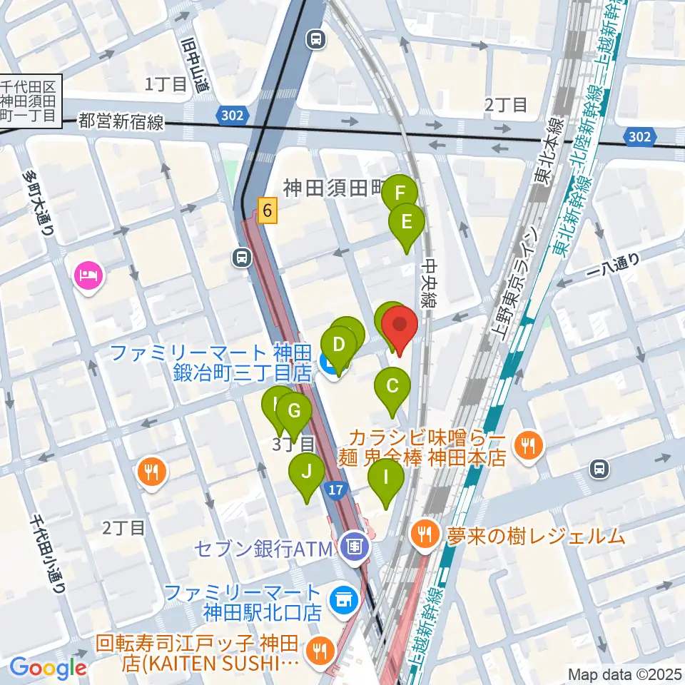 ストラト・クレイジー周辺の駐車場・コインパーキング一覧地図