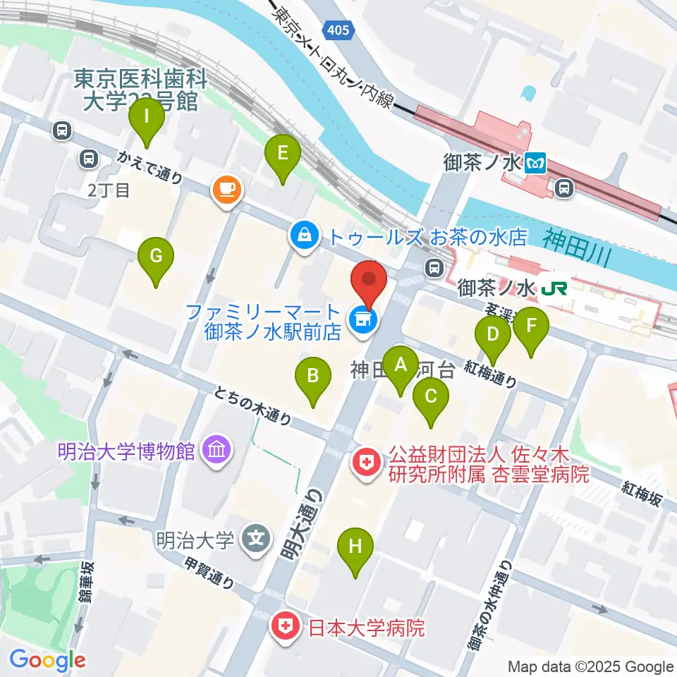 ギタープラネット・アコースティック&ウクレレ館周辺の駐車場・コインパーキング一覧地図