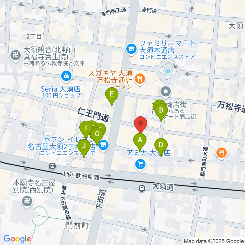 リアルスタンダード周辺の駐車場・コインパーキング一覧地図