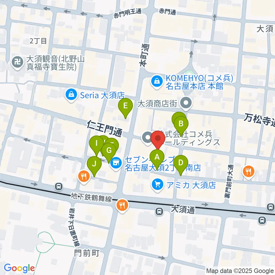 リアルスタンダード周辺の駐車場・コインパーキング一覧地図