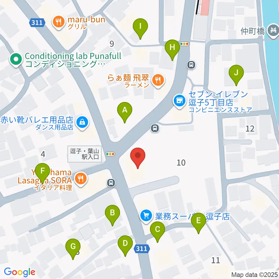 逗子教室 ヤマハミュージック周辺の駐車場・コインパーキング一覧地図