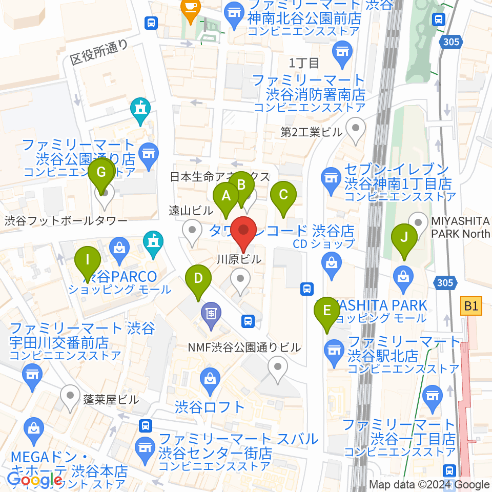 ESP渋谷クラフトハウス周辺の駐車場・コインパーキング一覧地図