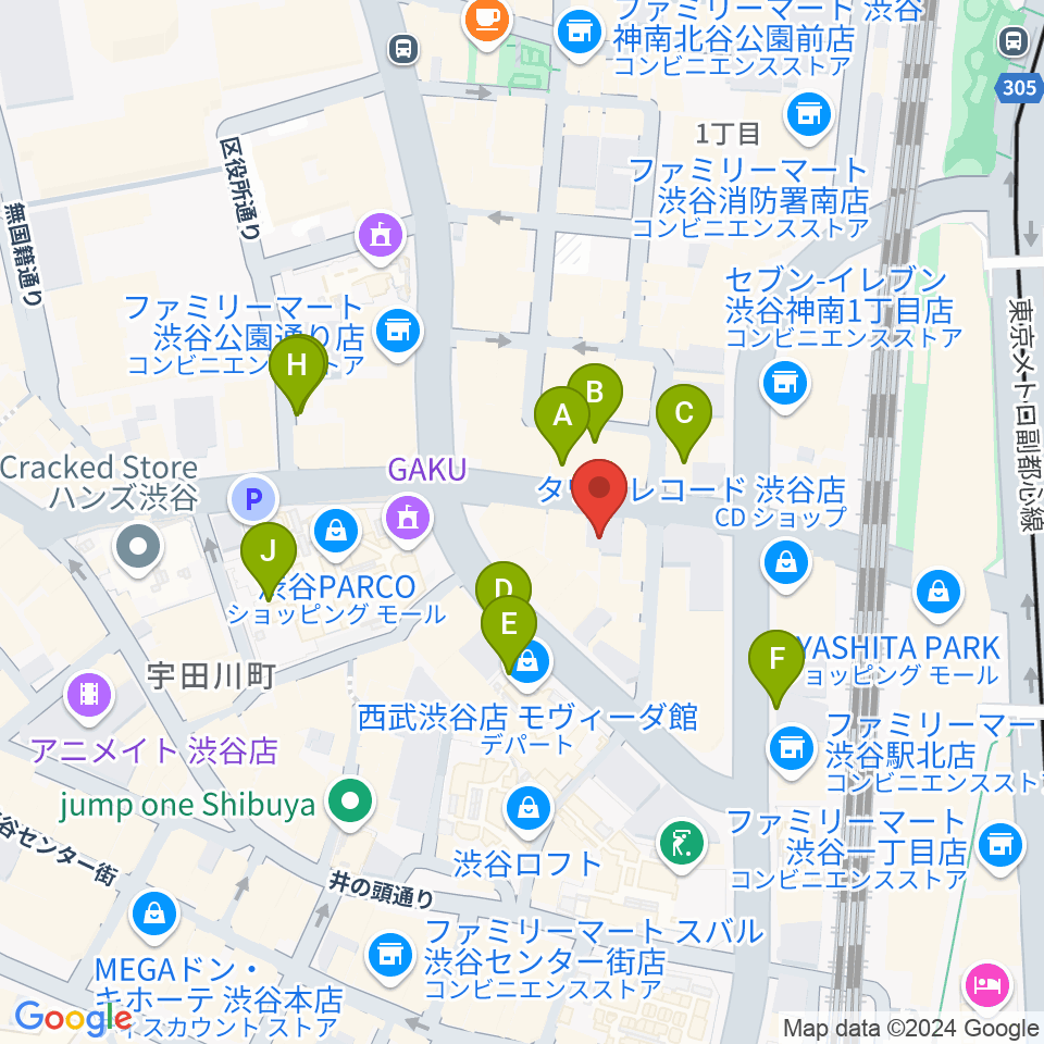 ESP渋谷クラフトハウス周辺の駐車場・コインパーキング一覧地図