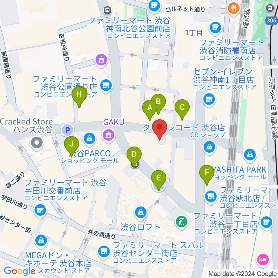 ESP渋谷クラフトハウス周辺の駐車場・コインパーキング一覧地図