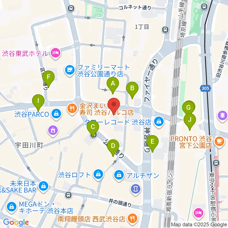 ESP渋谷クラフトハウス周辺の駐車場・コインパーキング一覧地図